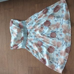 H&M strapless floral party dress size 10
